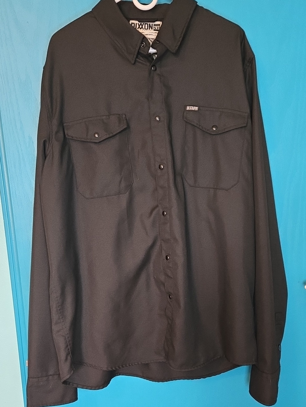 DIXXON 2XLT Outlaw Black Button-Front Lightweight Shirt Jacket